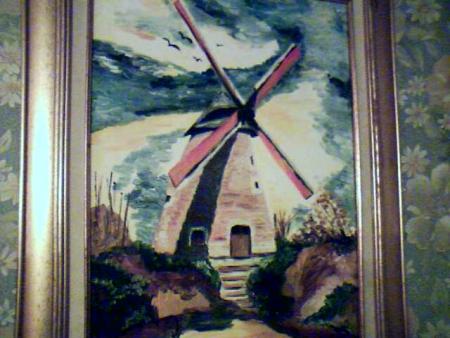 un tableau de mon papa ùais avec une foto manque de la couleur !!